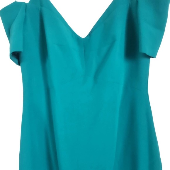 Black‎ Halo Teal Off Shoulder Dress Size 12 - Picture 2 of 5